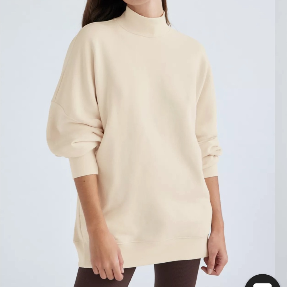 The Group by Babaton Mockneck Sweatshirt Size 1 Heather Dover Gray